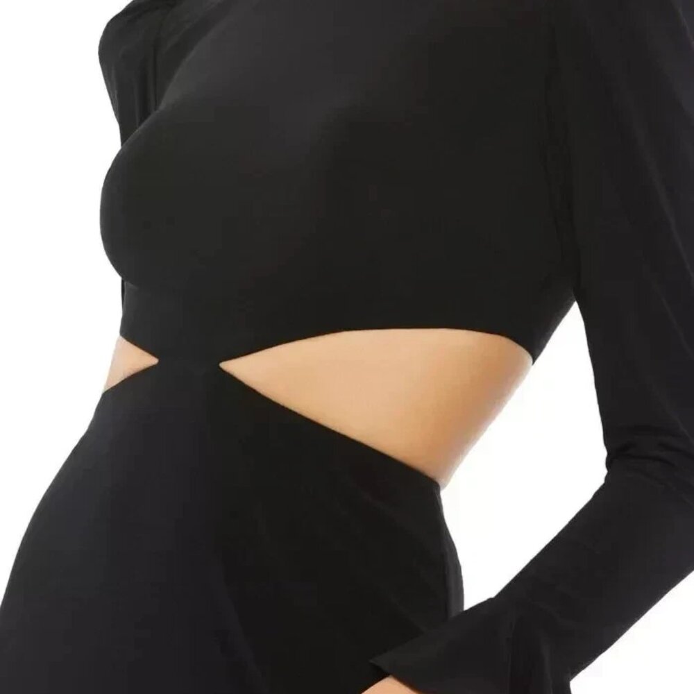 Mac Duggal 67944 Cut Out Waist Black Gown Evening Size 0,2,10,14 - Picture 3 of 3